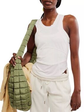 Free People Movement Silver Lining Tempo Tank in White NWT